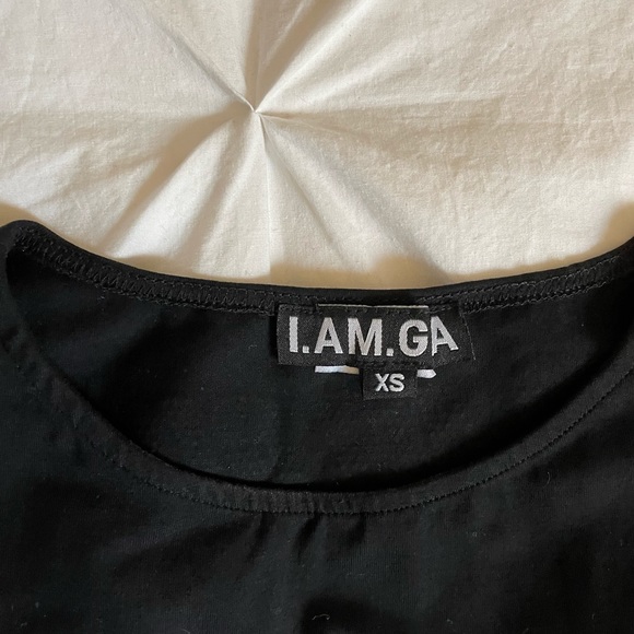 i am gia long sleeve cut out crop top - Picture 2 of 5